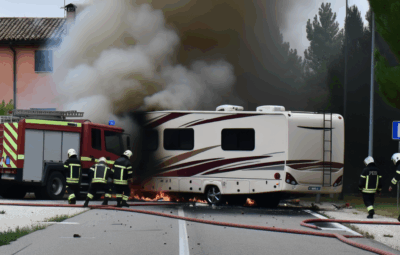 Incendio Camper a Ottavia: Paura in Via della Stazione, Intervento dei Vigili del Fuoco