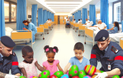 Uova di Pasqua all'Ospedale Bambino Gesù: la solidarietà della Polizia di Stato a Roma