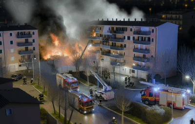 Incendio a Pietralata: paura in via del Tufo a Roma durante la Pasqua 2025