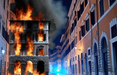 Incendio in via dello Scalo di San Lorenzo: fiamme in un edificio abbandonato a Roma