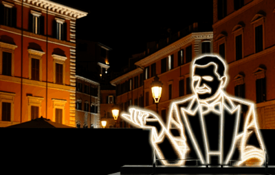 Alejandro Marmo celebra Raffaella Carrà a Roma con un'opera luminosa di arte pubblica