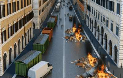 Incendi ai cassonetti in via delle Cave di Pietralata: emergenza rifiuti e sicurezza a Roma