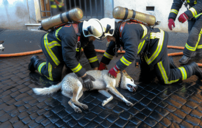 Cane salvato a Trastevere: intervento dei vigili del fuoco in via della Lungara